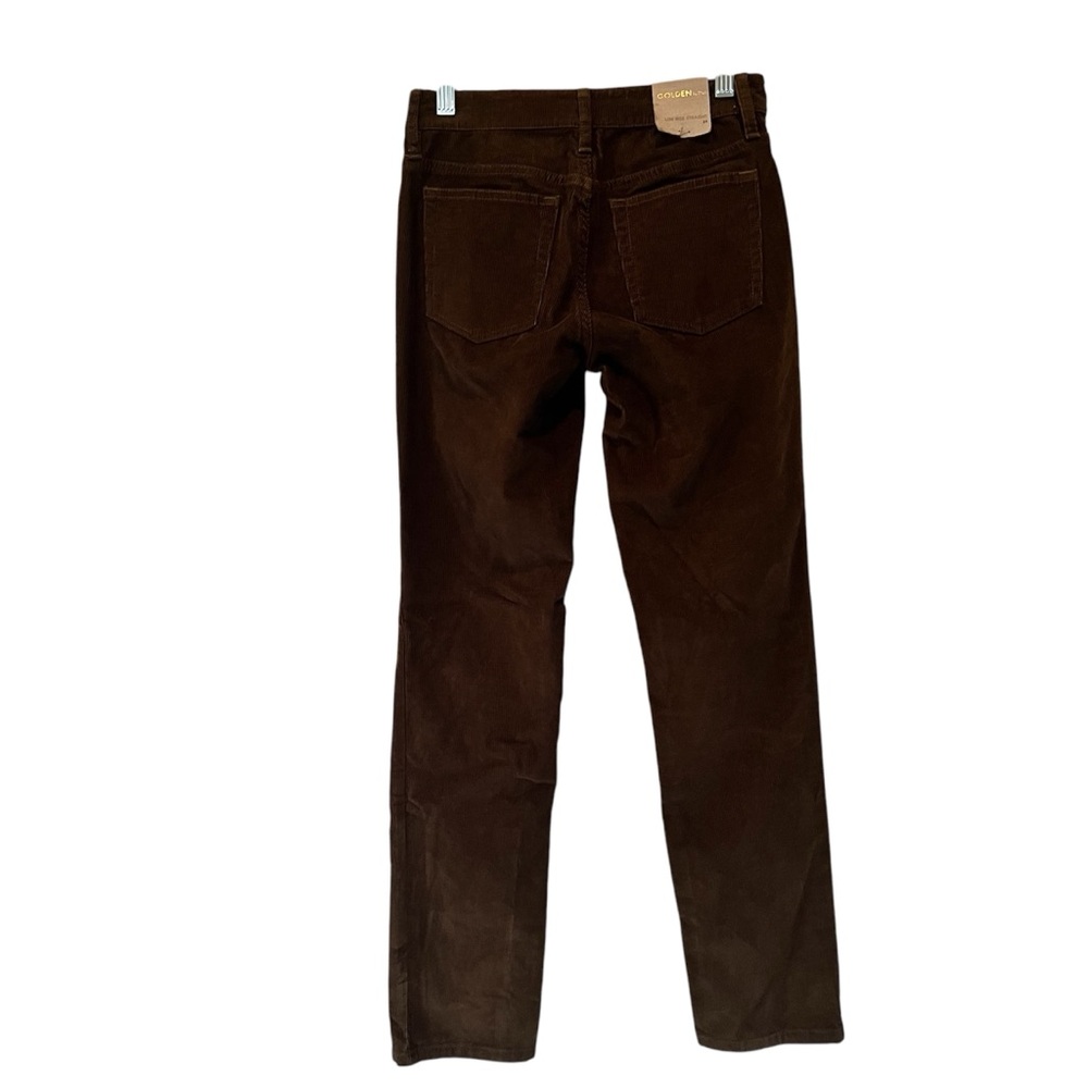 Aritzia Golden by TNA Low Rise Straight Dark Olive Corduroy Pants Size 24 NWT - Picture 5 of 17